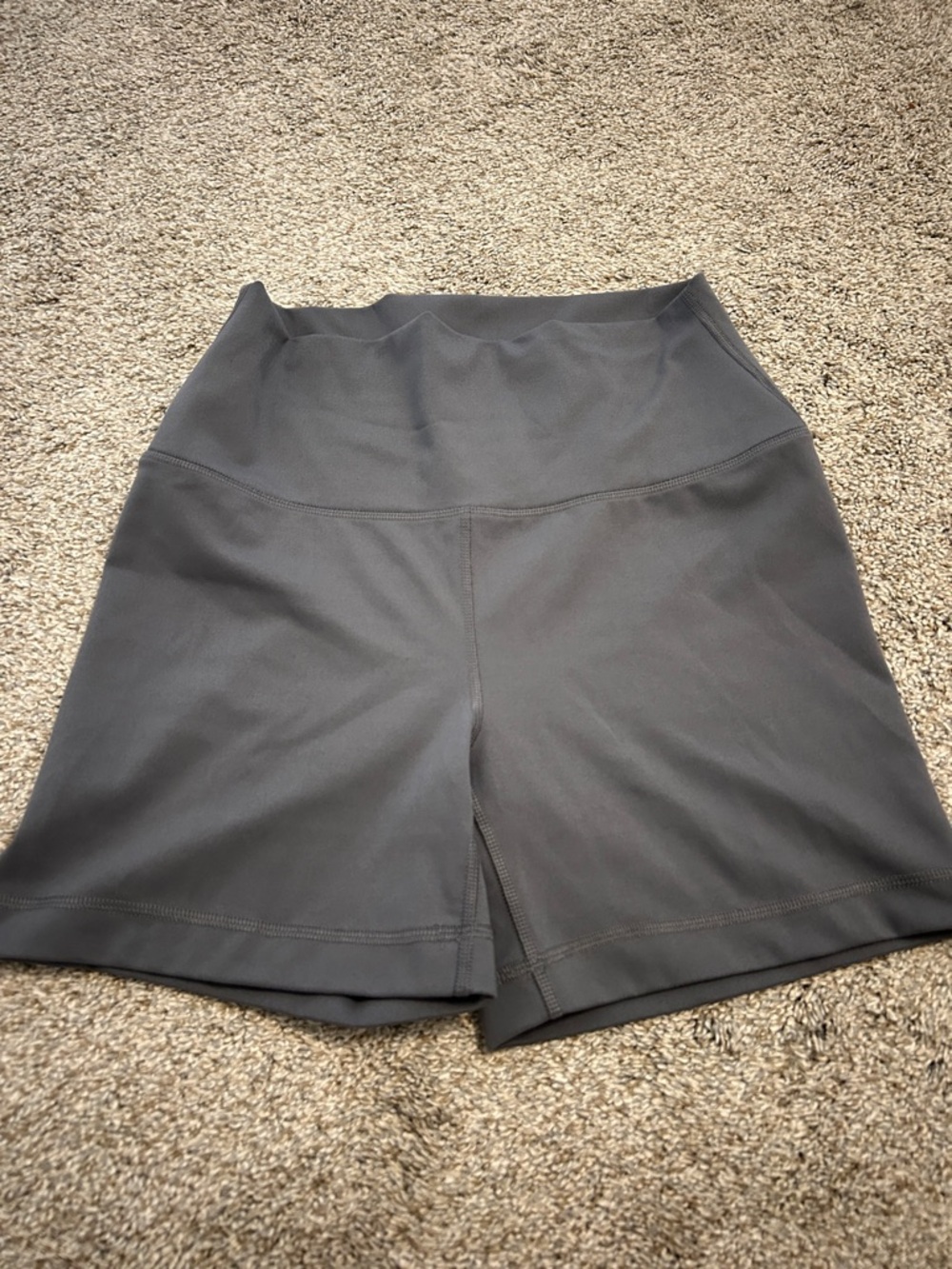 Yogalicious High-Waist Biker Shorts - Charcoal Gray